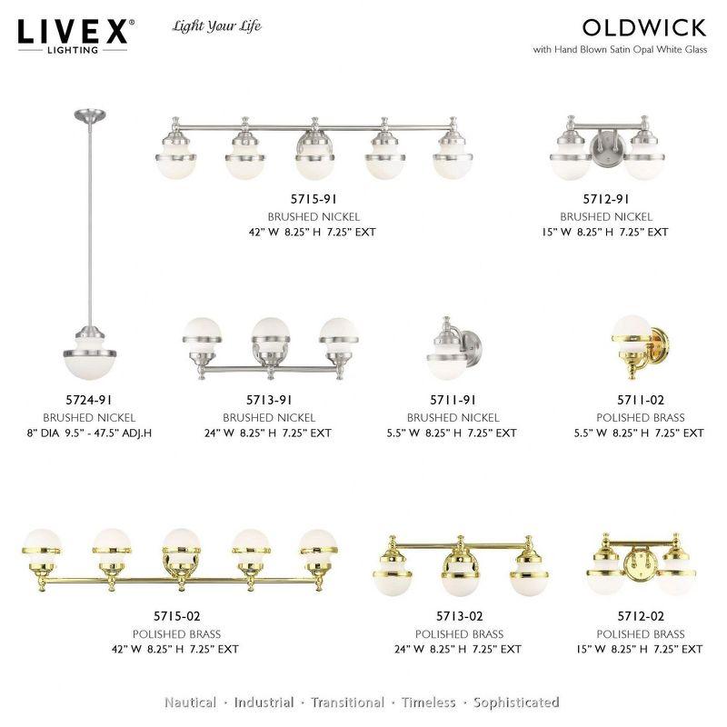 Livex Lighting Oldwick 5 - Light Vanity in  Polished Brass