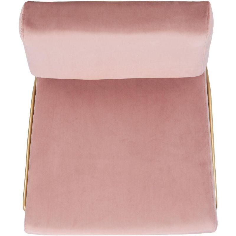 Romilly Velvet Accent Chair - ACH6203 - Dusty Rose/Gold - Safavieh