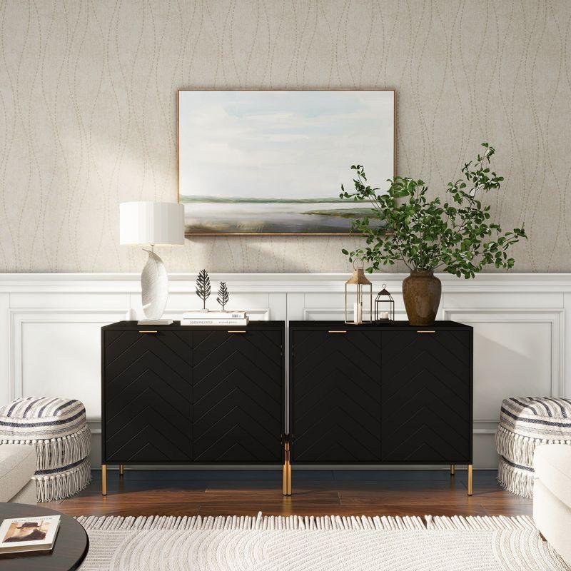 CLIHOME 31.5 in. H Utility Storage Cabinet with Adjustable Shelves