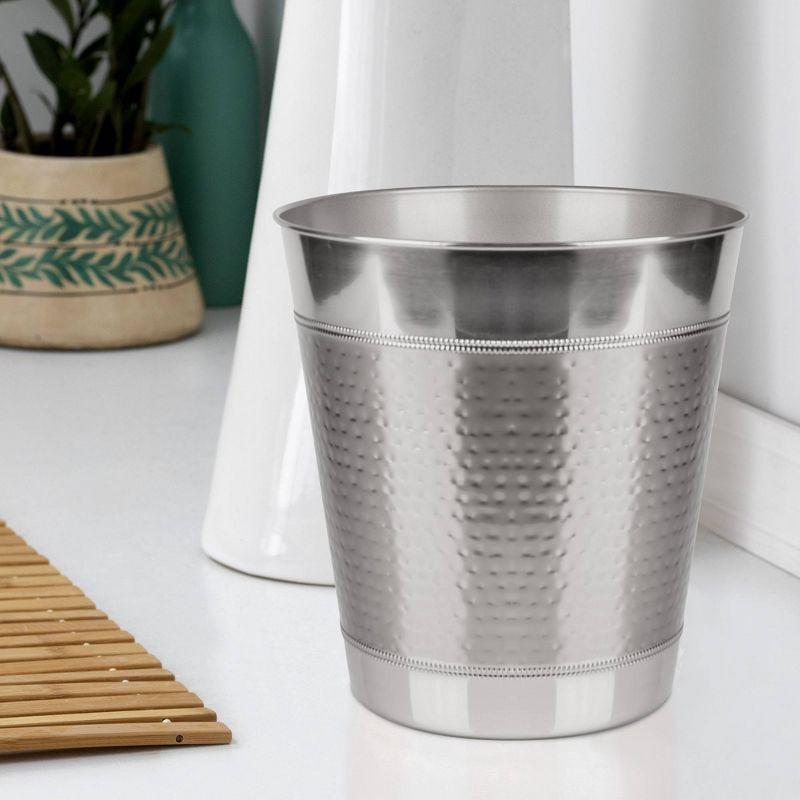 Hudson Bathroom Wastebasket - Nu Steel