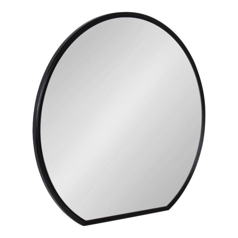 24" x 23" Caskill Flat Circle Decorative Wall Mirror Black - Kate & Laurel All Things Decor: Modern Style, MDF Frame, No Assembly Required