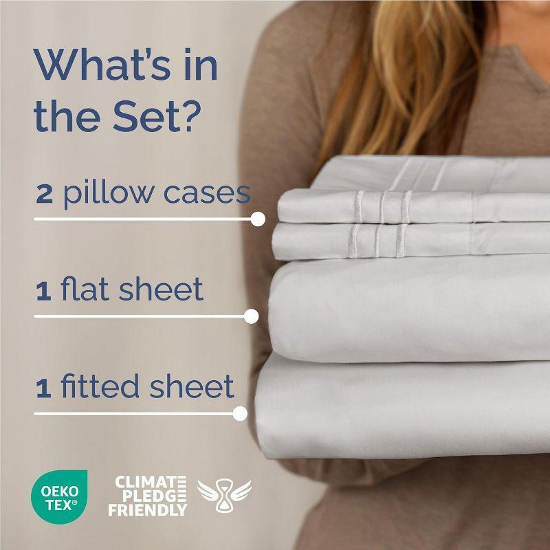 CGK Linens 4 Piece Sheet Set Premium Cooling, Soft & Wrinkle Free Sheet Set