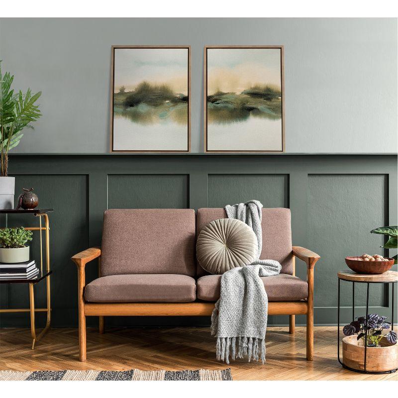 Kate & Laurel All Things Decor (Set of 2) 18" x 24" Sylvie Meadows Framed Canvas by Amy Lighthall Gold : Modern Vertical Wall Art