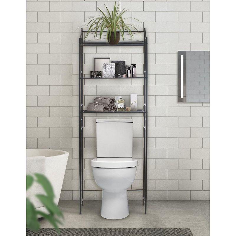 Sorbus Over the Toilet Shelves Space Saver Black