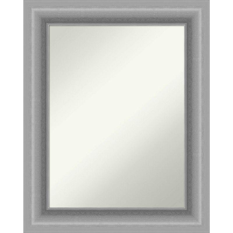 Peak Polished Silver Rectangular Bathroom Vanity Mirror