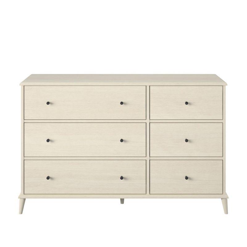 Ameriwood Home Farnsworth 6-Drawer Dresser, Ivory Oak