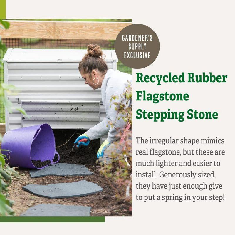 Multy Home Garden Central 18" x 18" Natural Rock Stepping Stones in Grey, 4-pack, Made with Rubber materials & Reviews | Wayfair