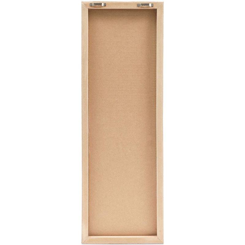 Juvale 2 Pack Frameless Bulletin Cork Board with Leaf Printing, Home Decoration (7.9 x 23.6 x 0.8 in)