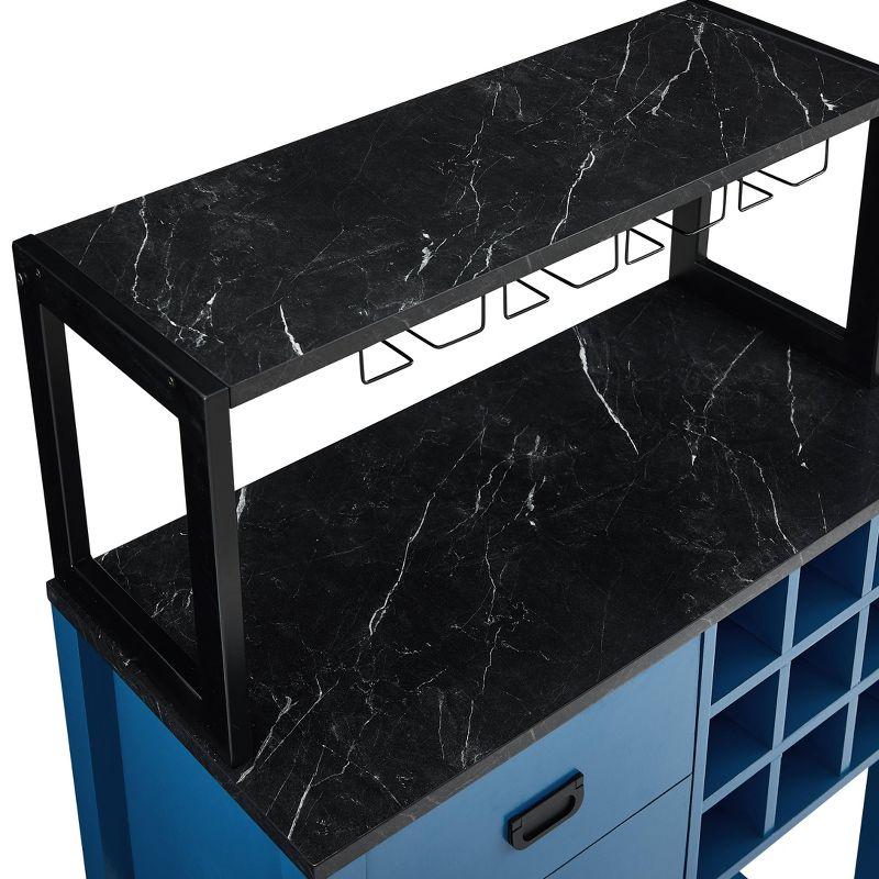 32" Buffet Bar Cabinet Blue - Home Essentials