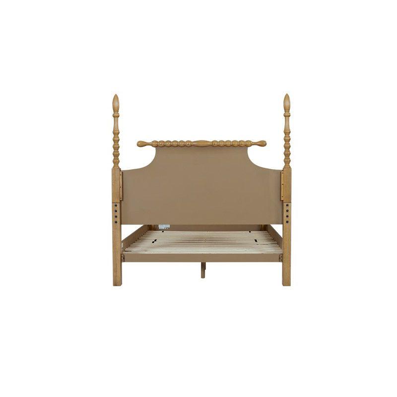 Beckett Solid Wood Low-Profile Bed Frame with Spindle Design