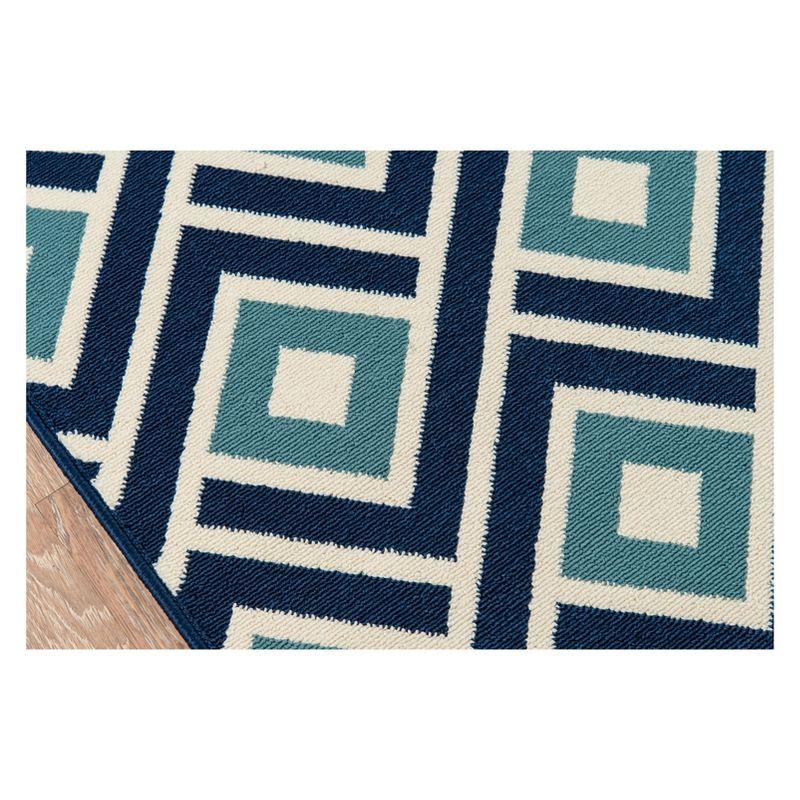 Indoor/Outdoor Blue Squares Rug