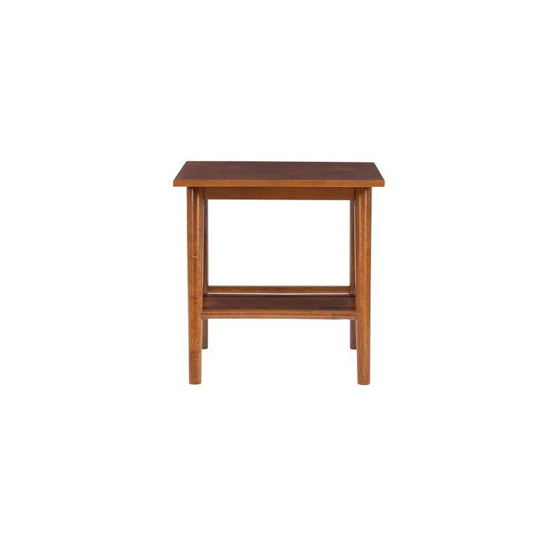 Brock 25'' Medium Yellow Brown Square Wood End Table with Shelf