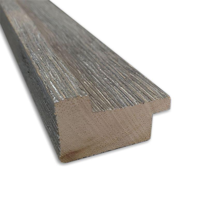 Amanti Art Regis Barnwood Grey Narrow Non-Beveled Wood Bathroom Wall Mirror 26.5 x 38.5 in.