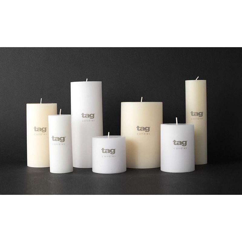 White 8" Dripless Scented Pillar Candle with Bow