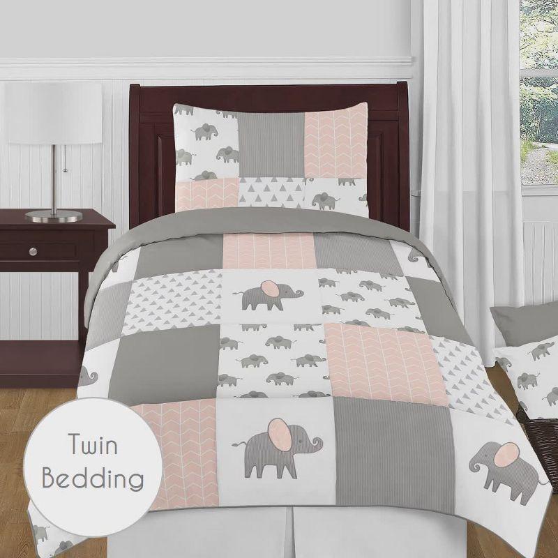 Elephant 4 Piece Crib Bedding Set