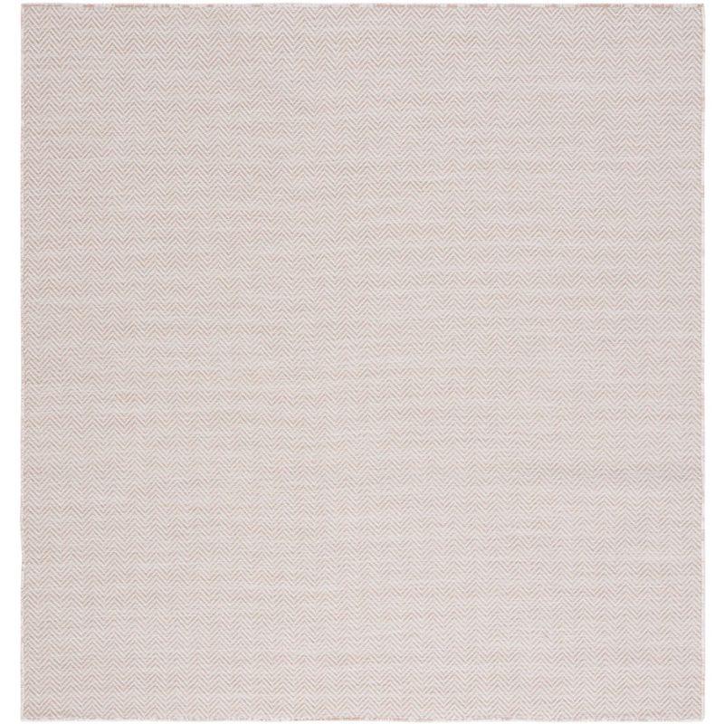 Hampton HTN233 Power Loomed Indoor/Outdoor Area Rug - Beige/Ivory - 6'5"x6'5" - Safavieh..