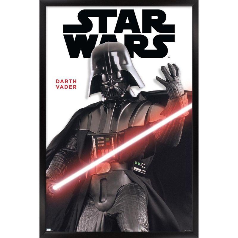 Trends International Star Wars: Saga - Darth Vader Feature Series Framed Wall Poster Prints Black Framed Version 22.375" x 34"