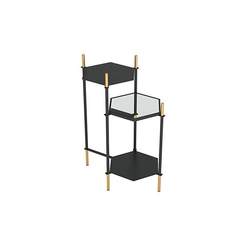 Zuo William Side Table Gold & Black