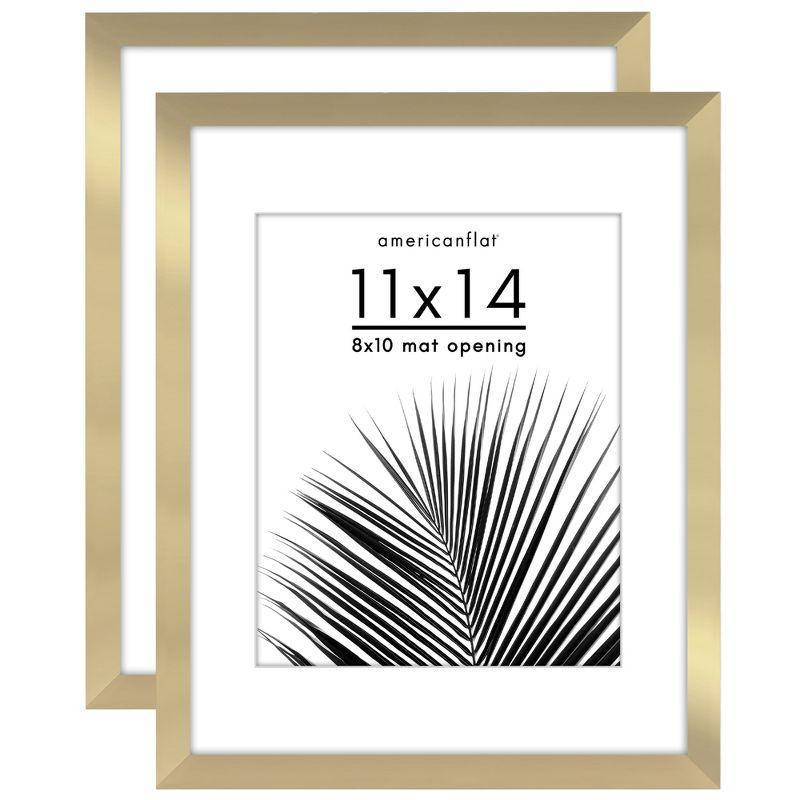 Americanflat Americanflat Picture Frame - Set of 2 - Frame with Mat - Polished Plexiglass
