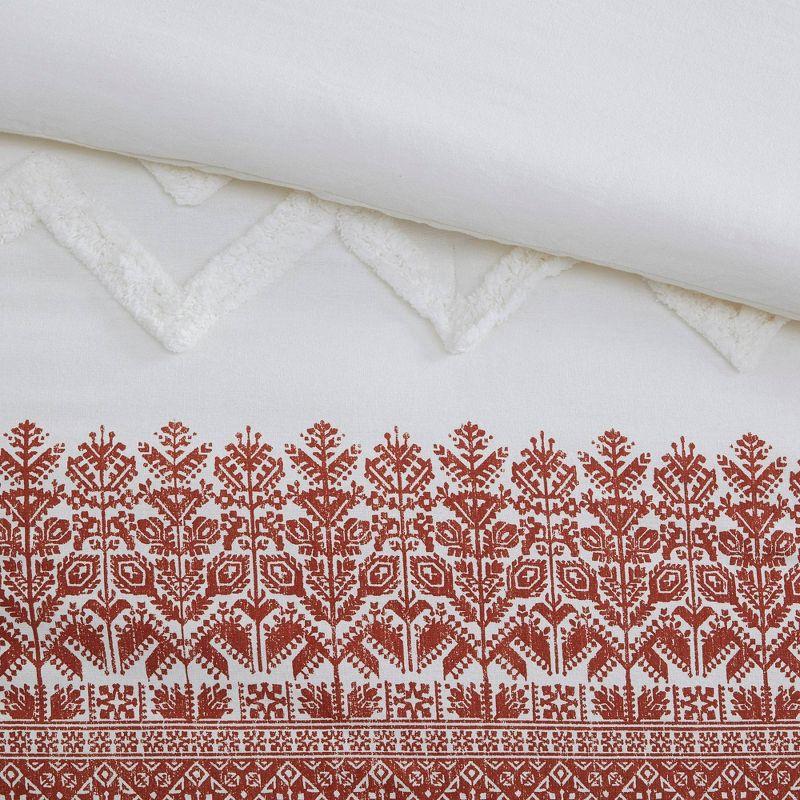 Mila 3 Piece Cotton Comforter Set with Chenille Tufting