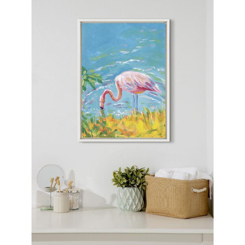 Kate and Laurel Sylvie Summer Sip Framed Canvas by Rachel Christopoulos, 18x24, White