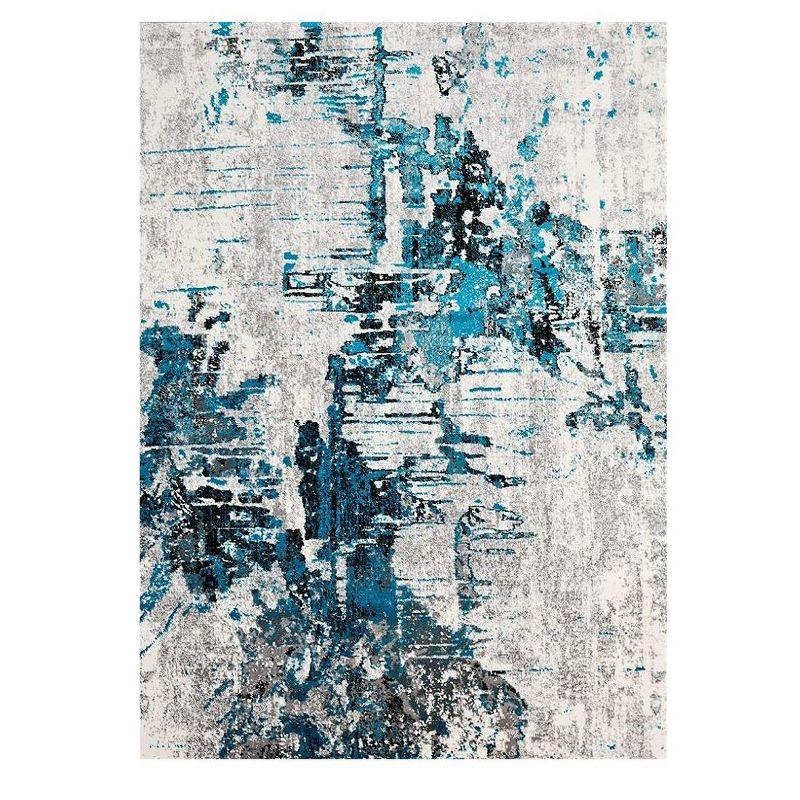 Luxe Weavers Contemporary Abstract Area Rug, Turquoise 5x7