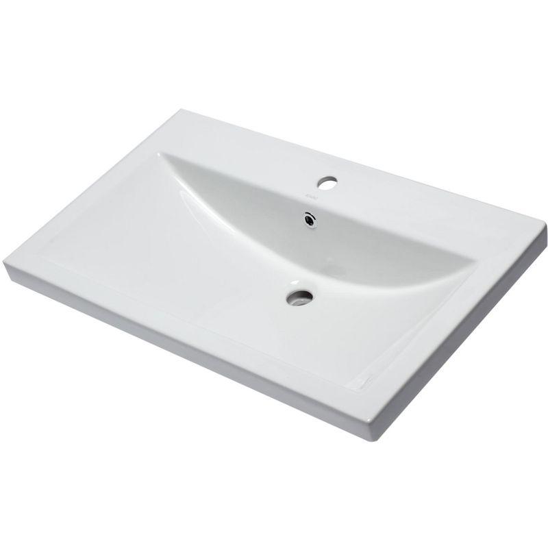 31.5'' L Drop-In Single Bowl Ceramic Kitchen Sink