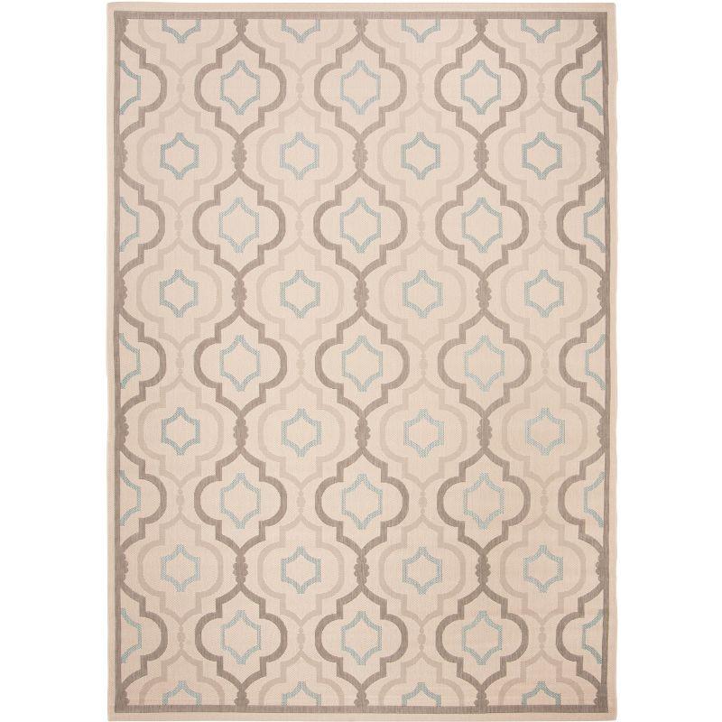 Courtyard CY7938 Power Loomed Indoor and Outdoor Area Rug - Beige/Dark Beig - 9'x12' - Safavieh