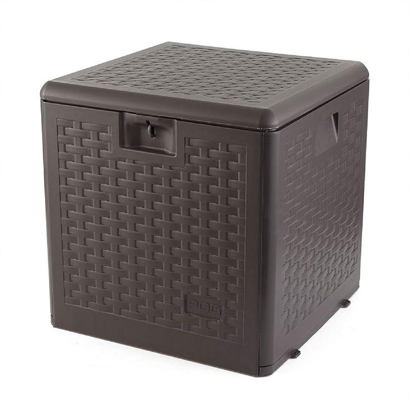 Plastic Development Group Plastic Development Group 19.5'' W 28 Gallons Water Resistant Resin Deck Box in Brown