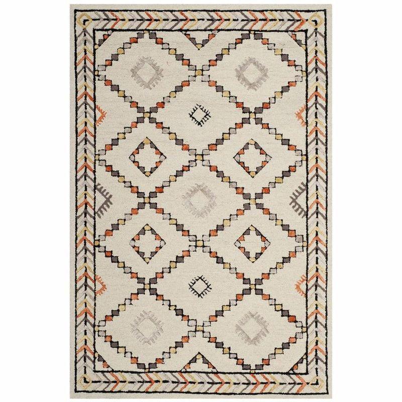 Bellagio BLG548 Hand Tufted Area Rug - Ivory/Multi - 4'x6' - Safavieh.