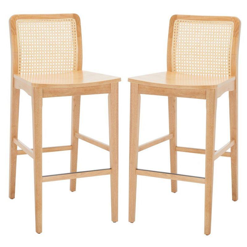 Benicio Rattan Bar Stool (Set Of 2)  - Safavieh