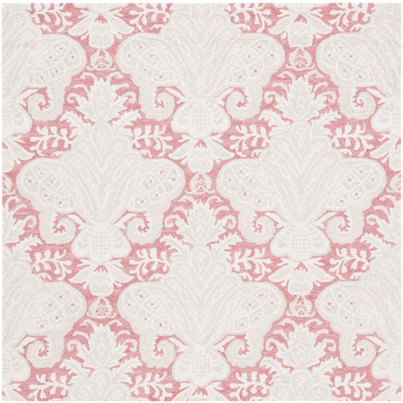 Micro-Loop MLP539 Hand Tufted Indoor Area Rug - Pink/Beige - 5'x5' - Safavieh