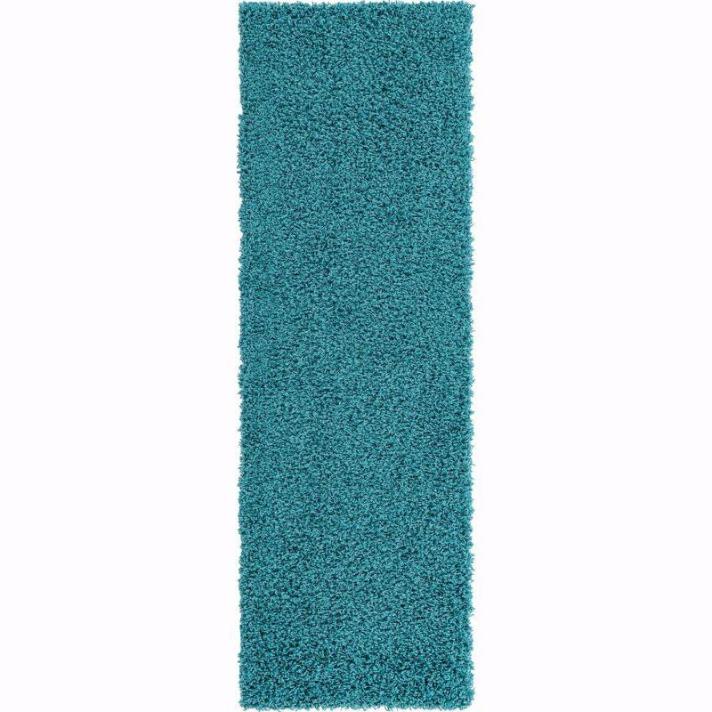 Blue Shag Reversible Runner Rug for Kids