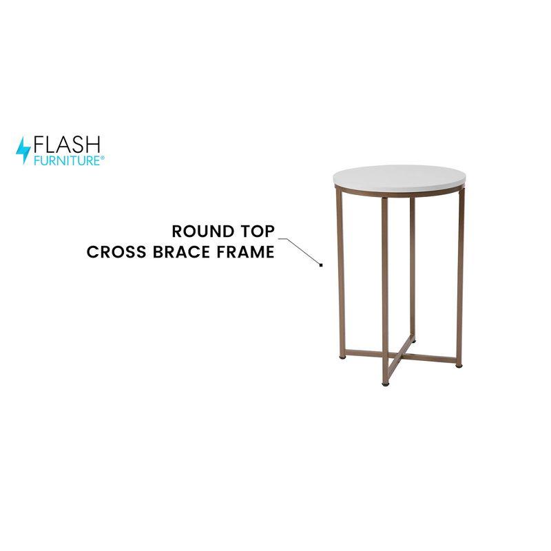 Flash Furniture Hampstead Collection End Table - Modern Laminate Accent Table with Crisscross Frame