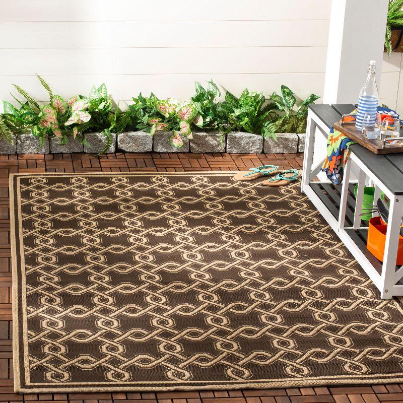 Martha Stewart Crosslink - MSR4253 - Indoor Power Loomed Area Rugs - Chocolate/Cream - 5'3"x7'7"
