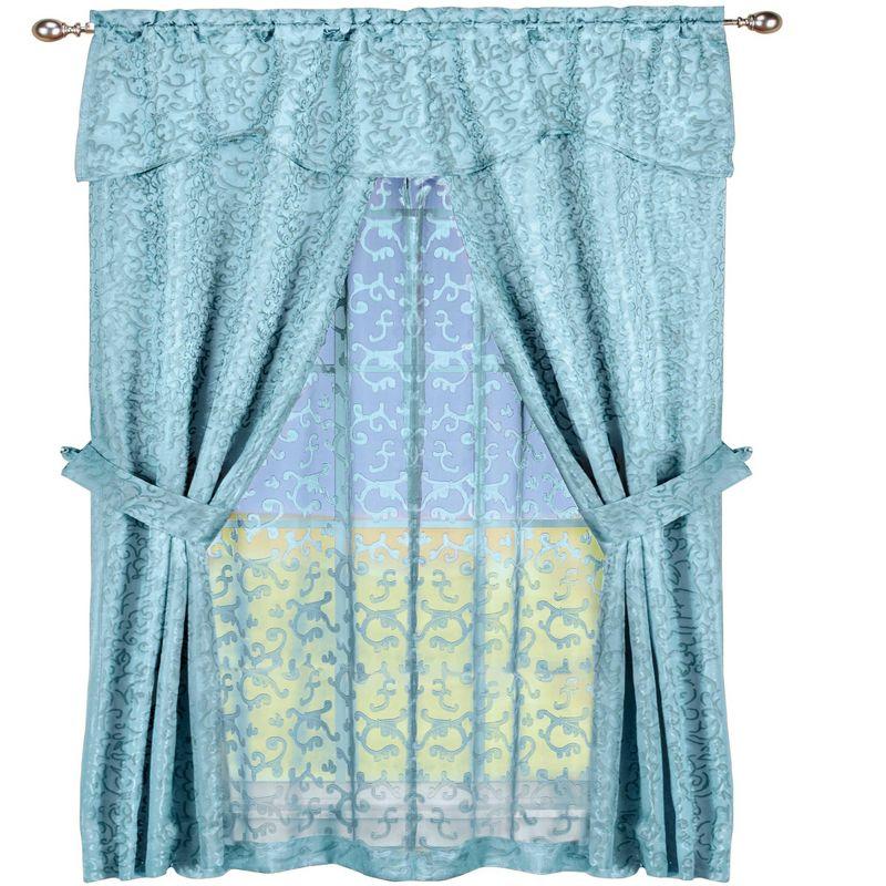 Collections Etc Insulated Scroll Curtain Set