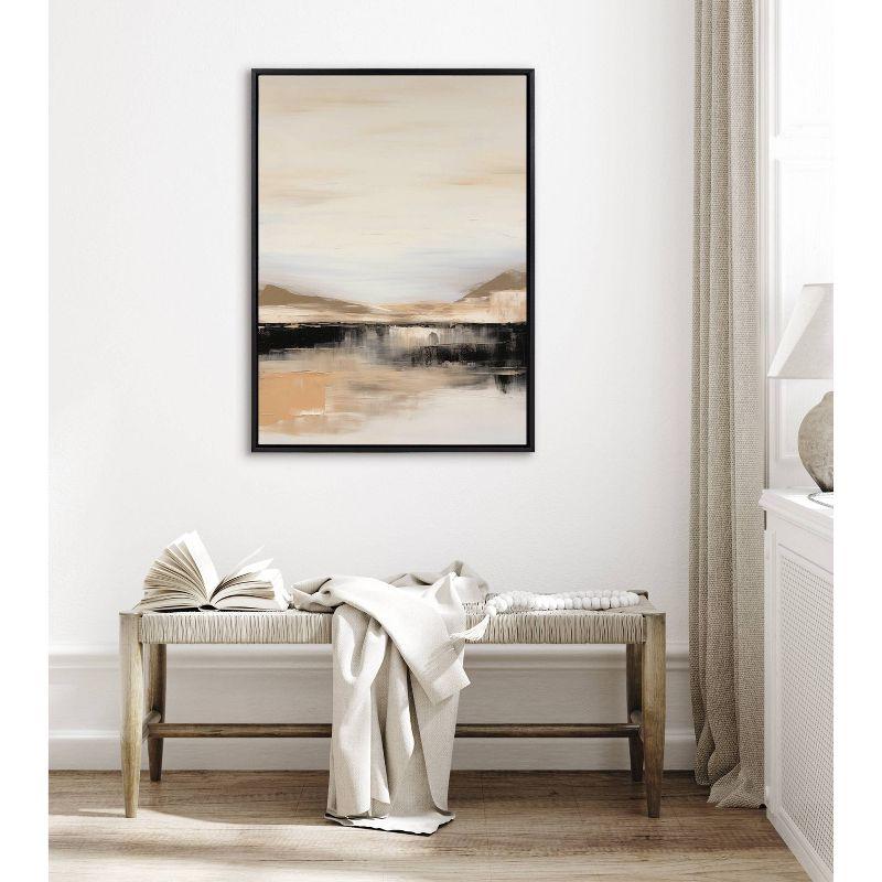 Kate & Laurel All Things Decor 31.5"x41.5" Sylvie Peaceful Landscape II Framed Canvas by Amy Lighthall Black