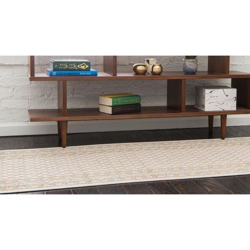 Unique Loom Williamsburg Collection Area Rug - Allover (2' 9" x 9' 10" Runner Beige/Gold)