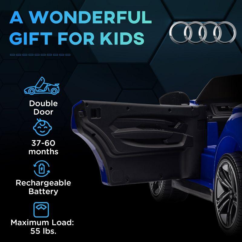 Kids Ride on Car, 12V Licensed Audi RS E-tron GT 3.1 MPH Electric Car for Kids