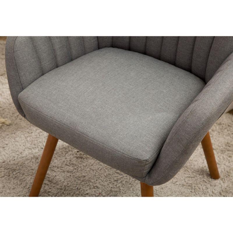 Roundhill Furniture Tuchico Contemporary Fabric Accent Chair, Gray