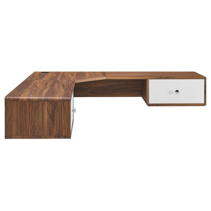 Modway Modway Transmit 55" Wall Mount Corner Wood Office Desk