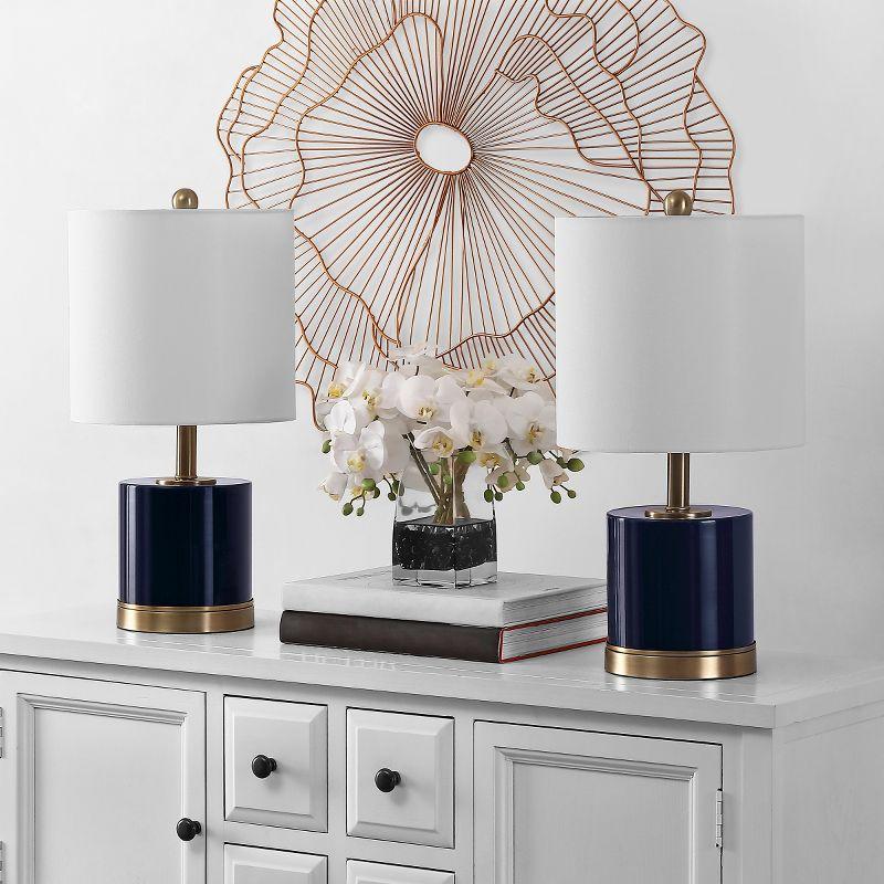 Jayce Table Lamp (Set of 2) - 20.5 Inch Height - TBL4309 - Navy Blue - Safavieh