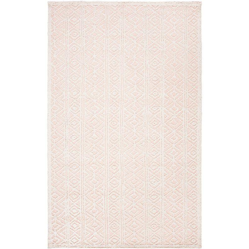 Trace TRC214 Hand Tufted Indoor Area Rug - Beige/Pink - 8'x10' - Safavieh