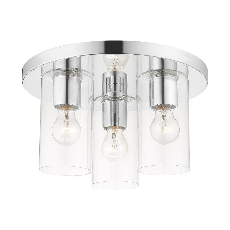 Livex Lighting Zurich 3 - Light Flush Mount in  Polished Chrome