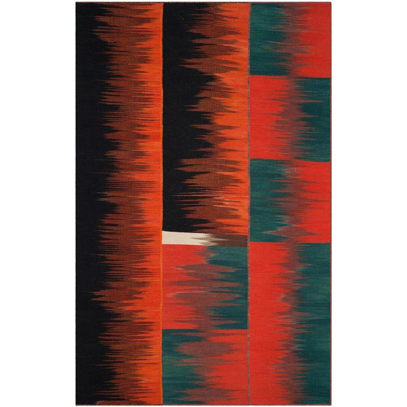 Athanasius Red/Black Area Rug