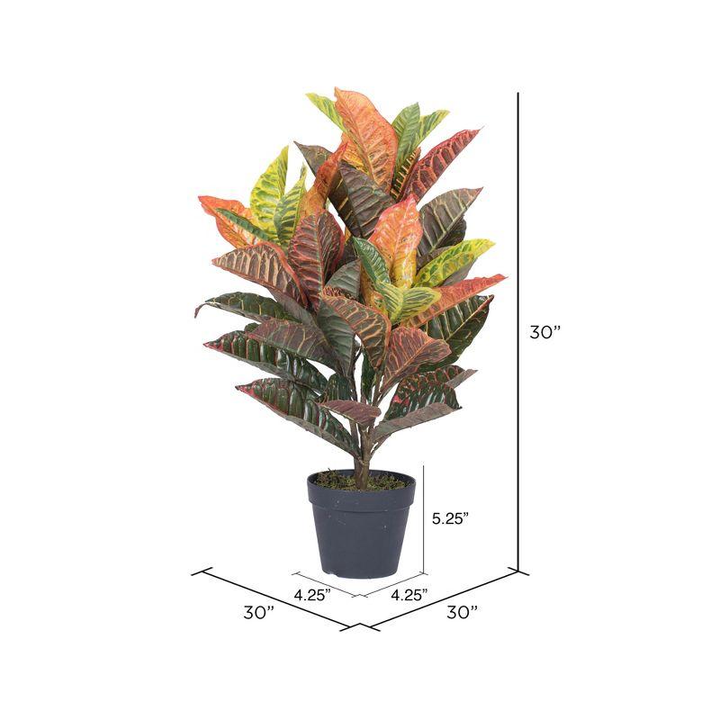 Vickerman 30" Artificial Croton Real Touch Potted Plant.