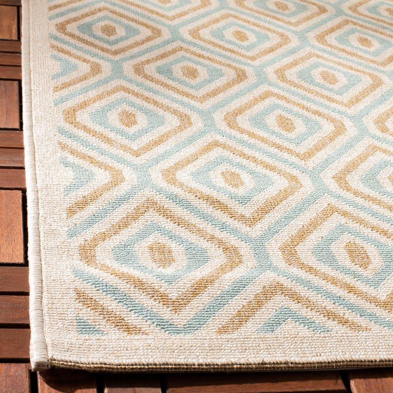 Veranda VER003 Power Loomed Indoor/Outdoor Area Rug - Cream/Chocolate - 8'x11' - Safavieh.