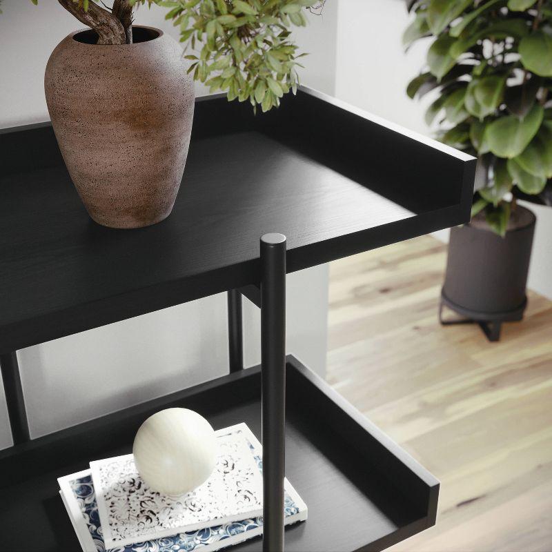 Martha Stewart Raines Martha Stewart Emmett 3 Shelf Storage Display Unit Bookcase with Metal Frame