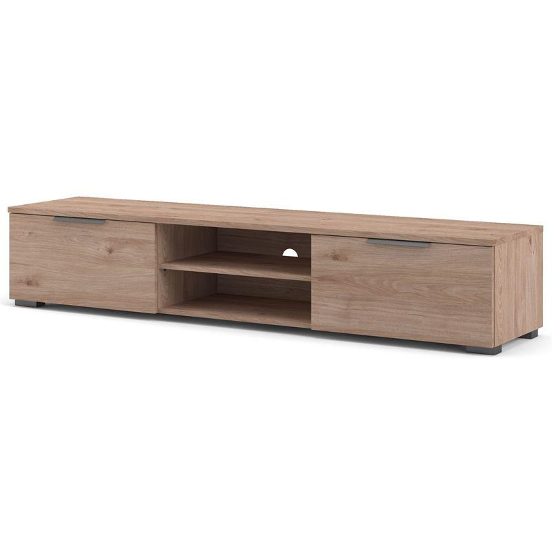 2 Drawer 2 Shelf TV Stand in Brown - Tvilum