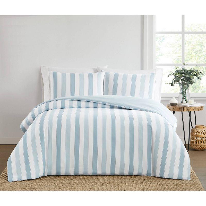 Aiden Polyester Standard Striped Duvet Cover Set